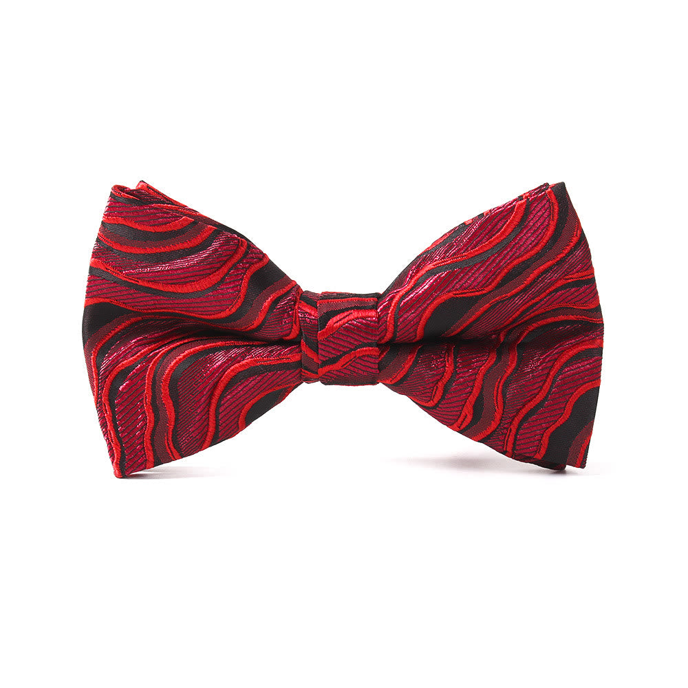 Cravate, nœud papillon et pochette de costume imprimés élégants pour homme - Noeud papillon - Style n° 3 - image 3
