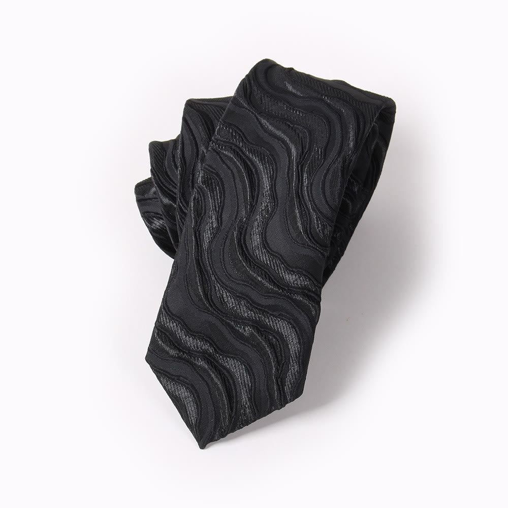 Cravate, nœud papillon et pochette de costume imprimés élégants pour homme - Cravate - Style n° 3 - image 6