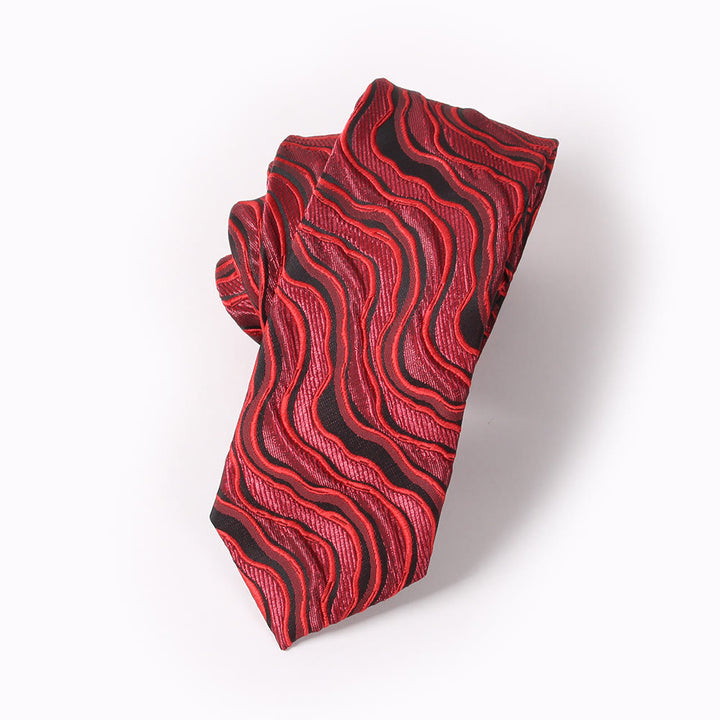 Cravate, nœud papillon et pochette de costume imprimés élégants pour homme - Cravate - Style n° 5 - image 8