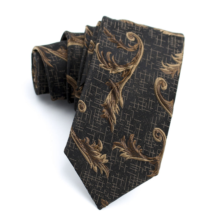 Cravate, nœud papillon et pochette de costume imprimés élégants pour homme - Cravate - Style n° 8 - image 11