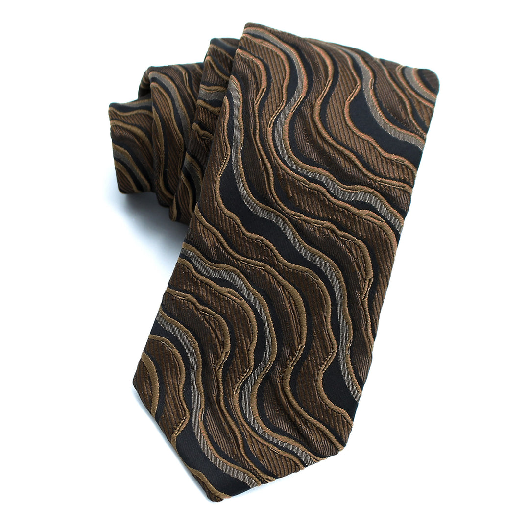 Cravate, nœud papillon et pochette de costume imprimés élégants pour homme - Cravate - Style n° 7 - image 10