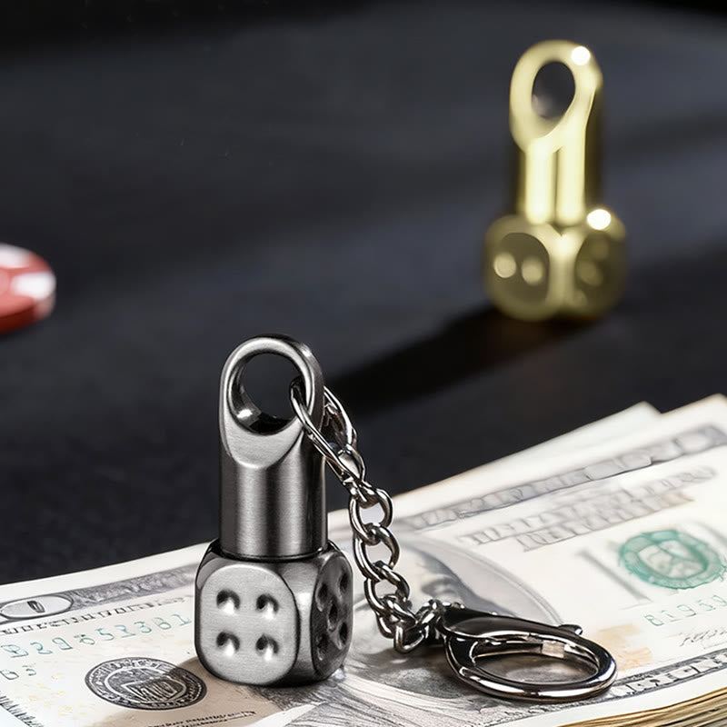 Briquet porte-clés rechargeable en forme de mini-dé classique avec mini-dés - image 4