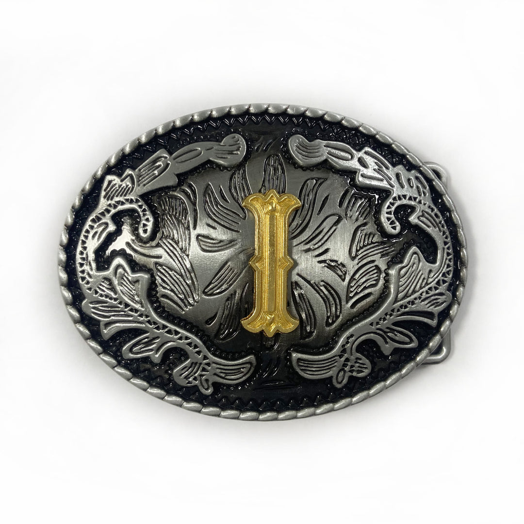 Ceinture en cuir pour homme, style vintage, argentée, ovale, avec boucle en lettres dorées sculptées. - je - Sans ceinture - image 17