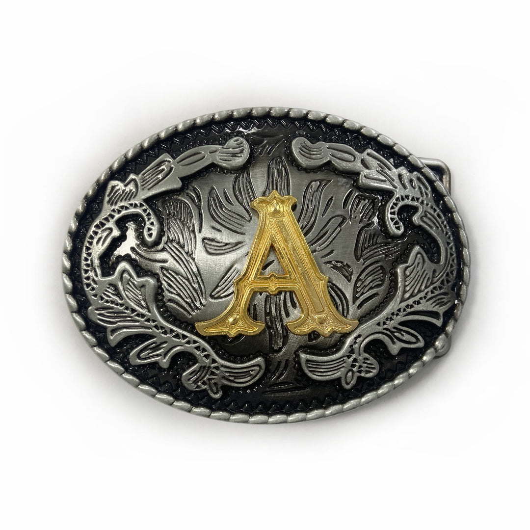 Ceinture en cuir pour homme, style vintage, argentée, ovale, avec boucle en lettres dorées sculptées. - UN - Sans ceinture - image 10