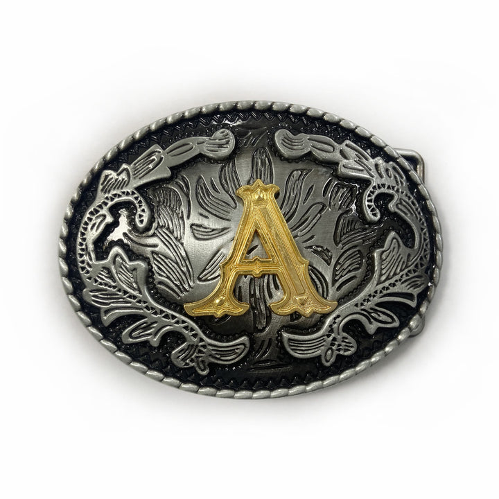 Ceinture en cuir pour homme, style vintage, argentée, ovale, avec boucle en lettres dorées sculptées. - UN - Sans ceinture - image 10
