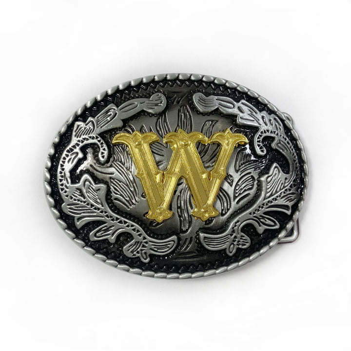 Ceinture en cuir pour homme, style vintage, argentée, ovale, avec boucle en lettres dorées sculptées. - W - Sans ceinture - image 31