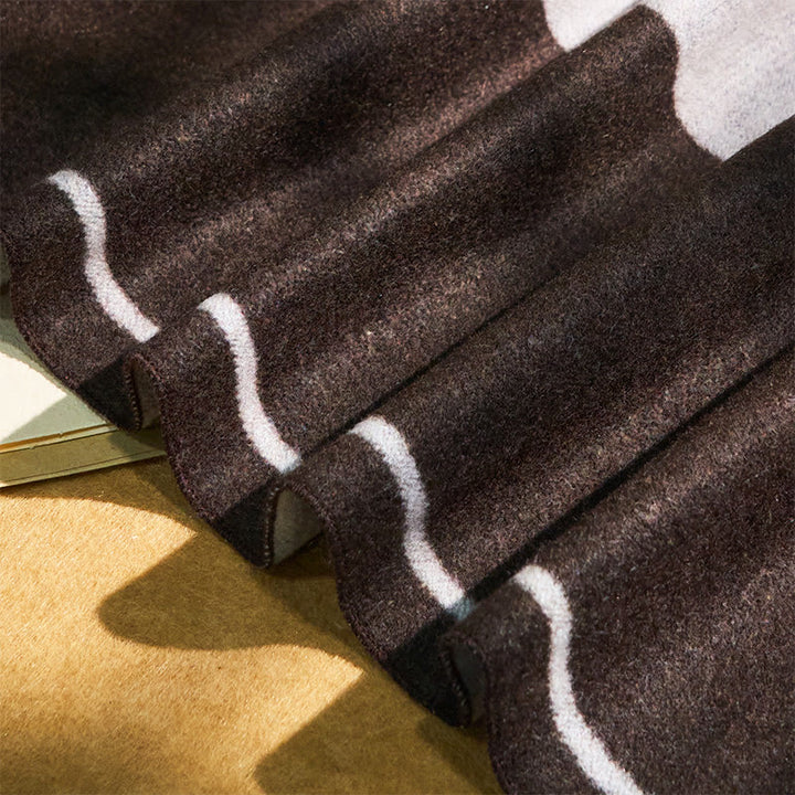 Écharpe chaude à franges rayée classique pour homme - image 4