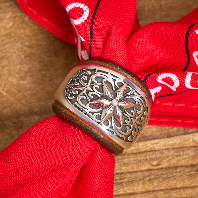 Pochette de costume imprimée hexagramme à bouton rond et noix de cajou - image 10