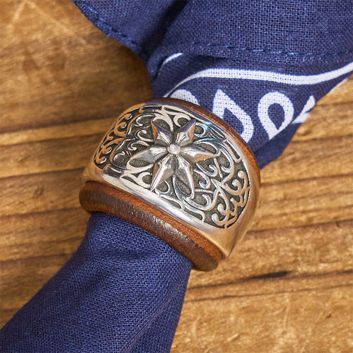 Pochette de costume imprimée hexagramme à bouton rond et noix de cajou - image 4