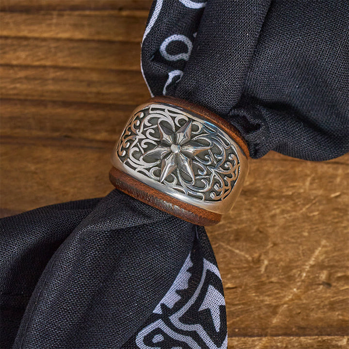 Pochette de costume imprimée hexagramme à bouton rond et noix de cajou - image 16