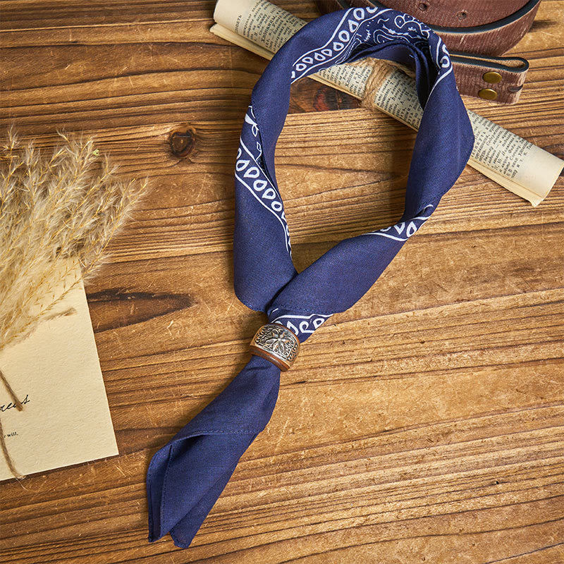 Pochette de costume imprimée hexagramme à bouton rond et noix de cajou - image 0