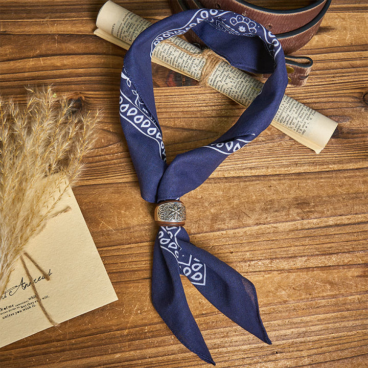 Pochette de costume imprimée hexagramme à bouton rond et noix de cajou - image 3