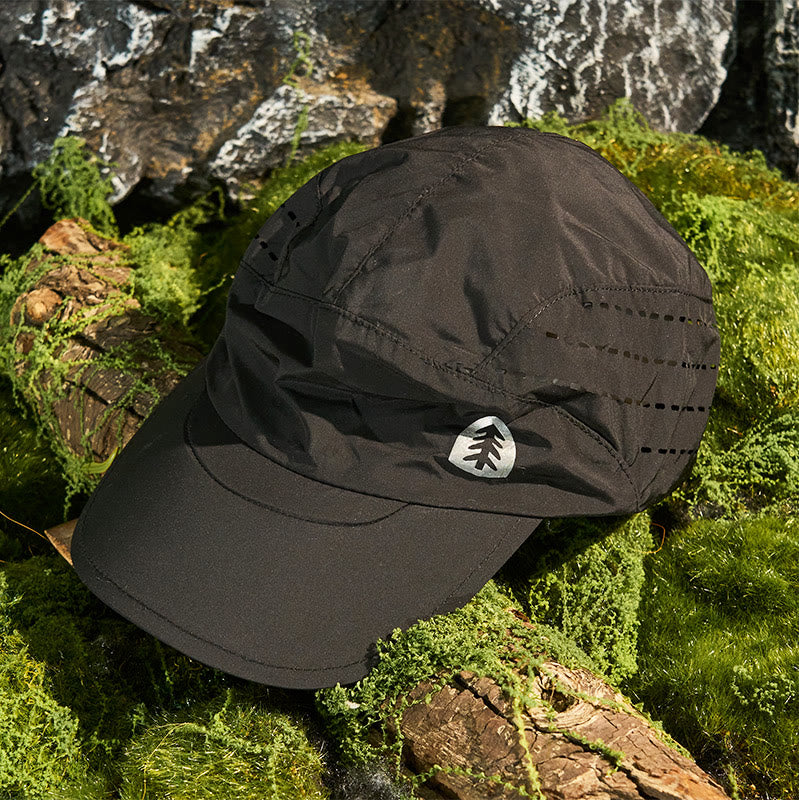 Casquette de baseball de sport extérieur imperméable de couleur unie - Noir - Réglable (environ 21 5/8" à 23 5/8") - image 0