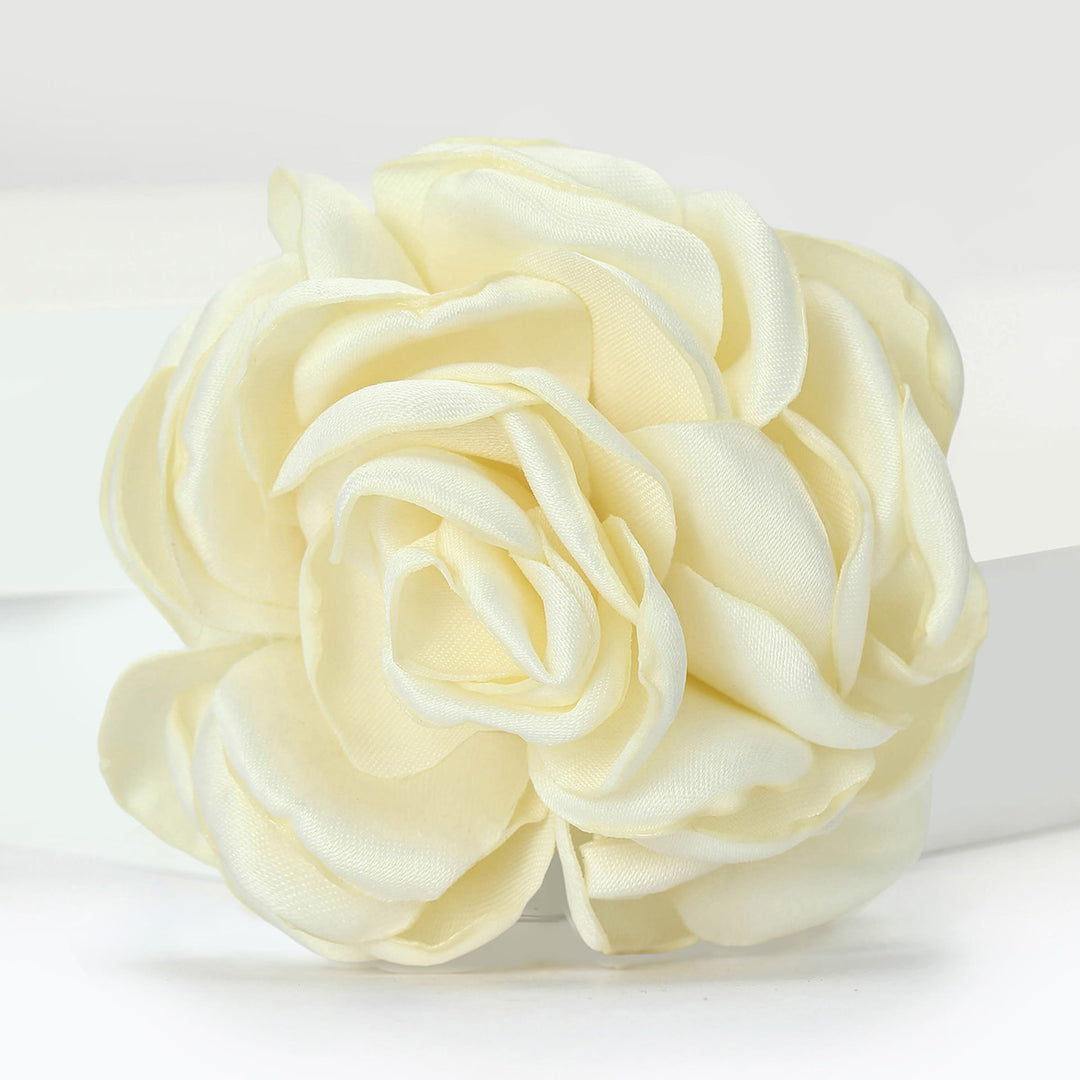 Broche élégante rose multicolore en satin brillant - Blanc - image 12