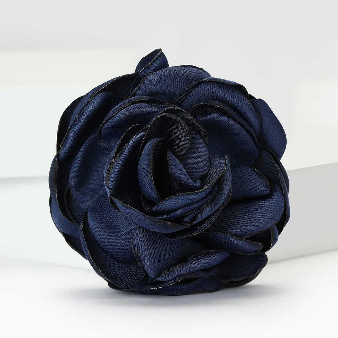 Broche élégante rose multicolore en satin brillant - Bleu royal - image 6