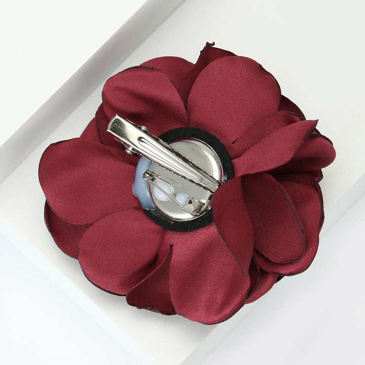 Broche élégante rose multicolore en satin brillant - image 1