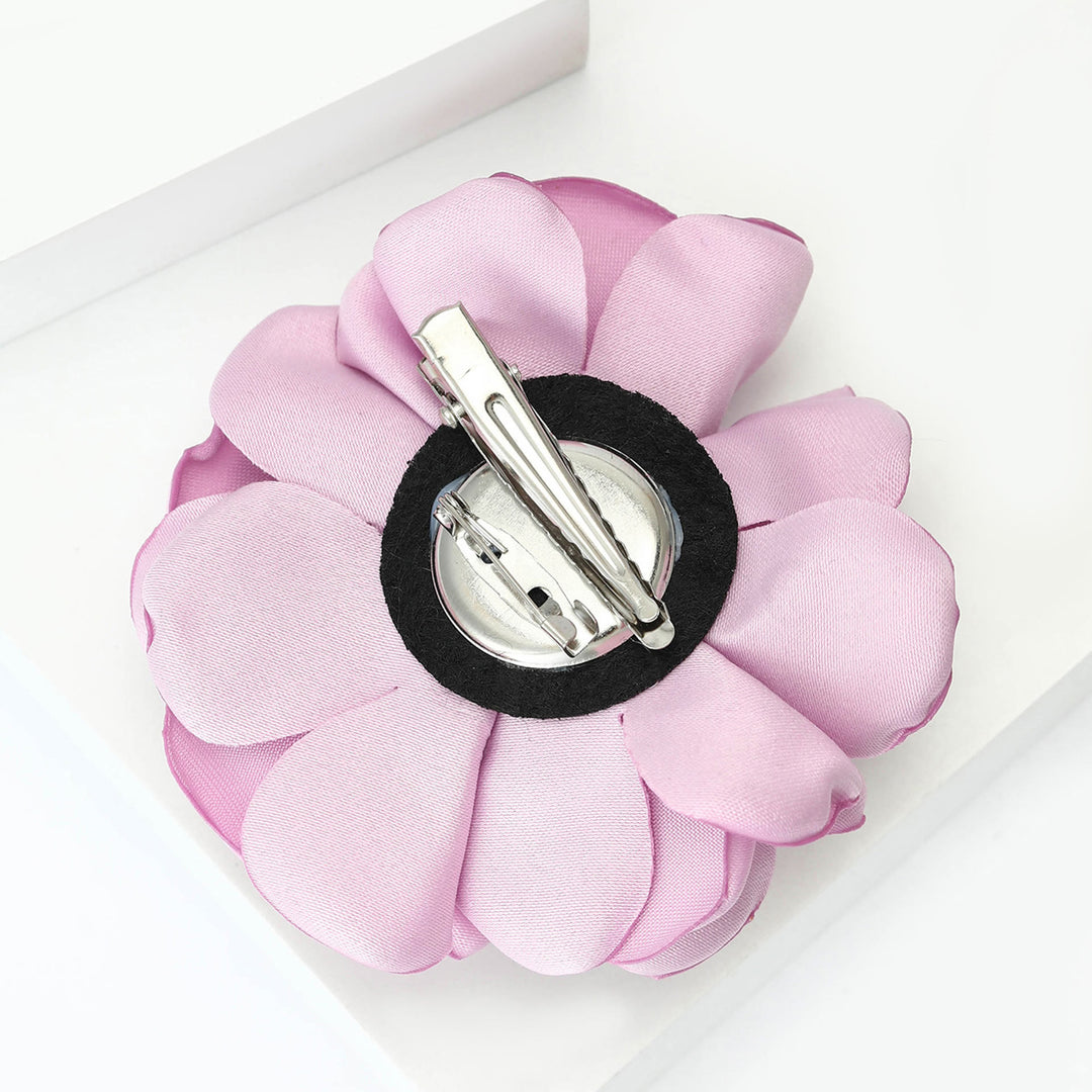 Broche élégante rose multicolore en satin brillant - image 9