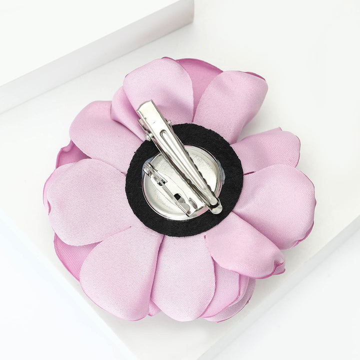 Broche élégante rose multicolore en satin brillant - image 9