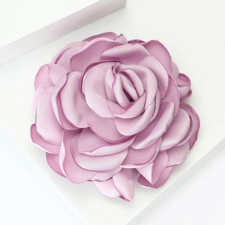 Broche élégante rose multicolore en satin brillant - Violet - image 8
