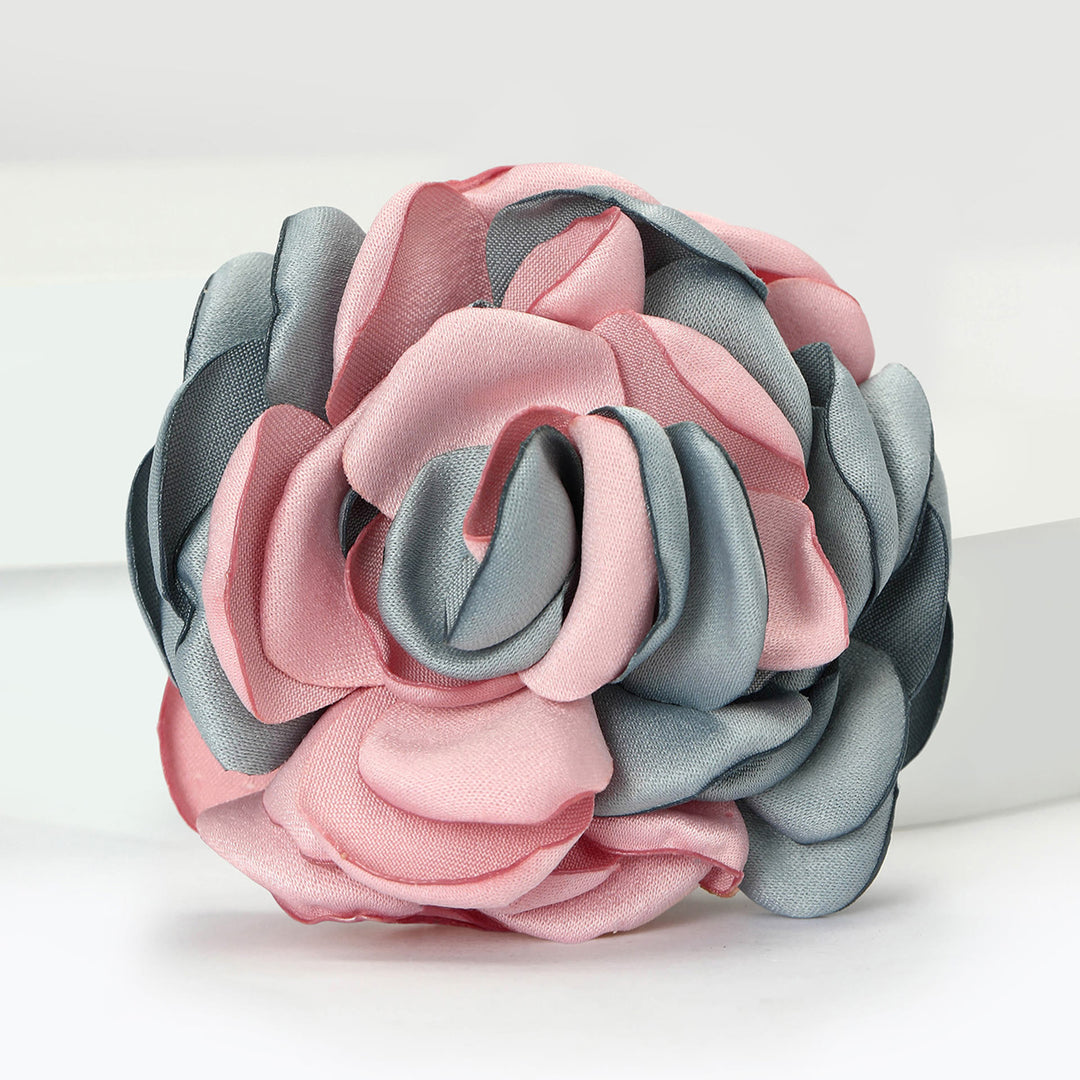 Broche élégante rose multicolore en satin brillant - Couleurs mélangées - image 14