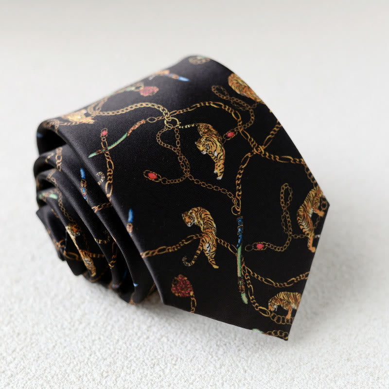 Cravate verte personnalisée pour homme avec motif cheval, nouée à la main - Style n° 7 - image 9