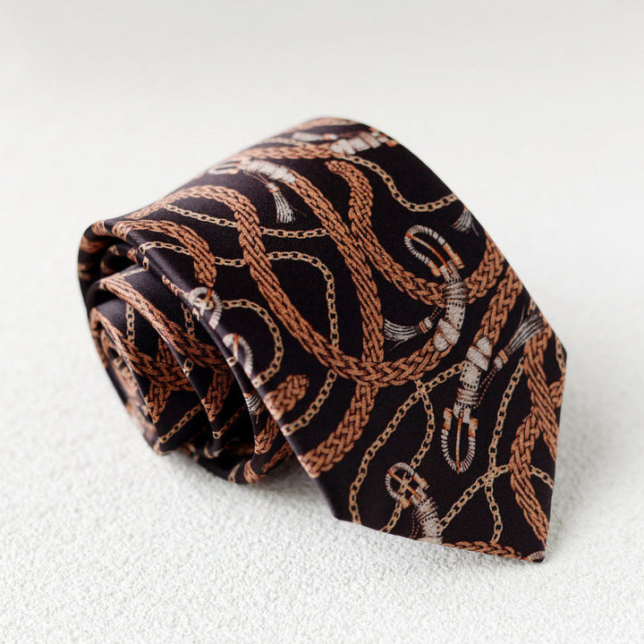 Cravate verte personnalisée pour homme avec motif cheval, nouée à la main - Style n° 13 - image 15