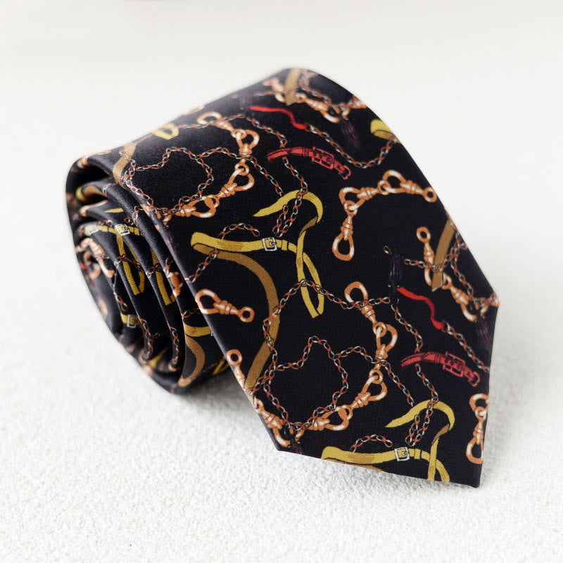 Cravate verte personnalisée pour homme avec motif cheval, nouée à la main - Style n° 17 - image 19