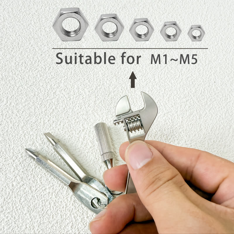 Mini-outil de poche 4 en 1 : couteau, clé, tournevis et porte-clés - image 5