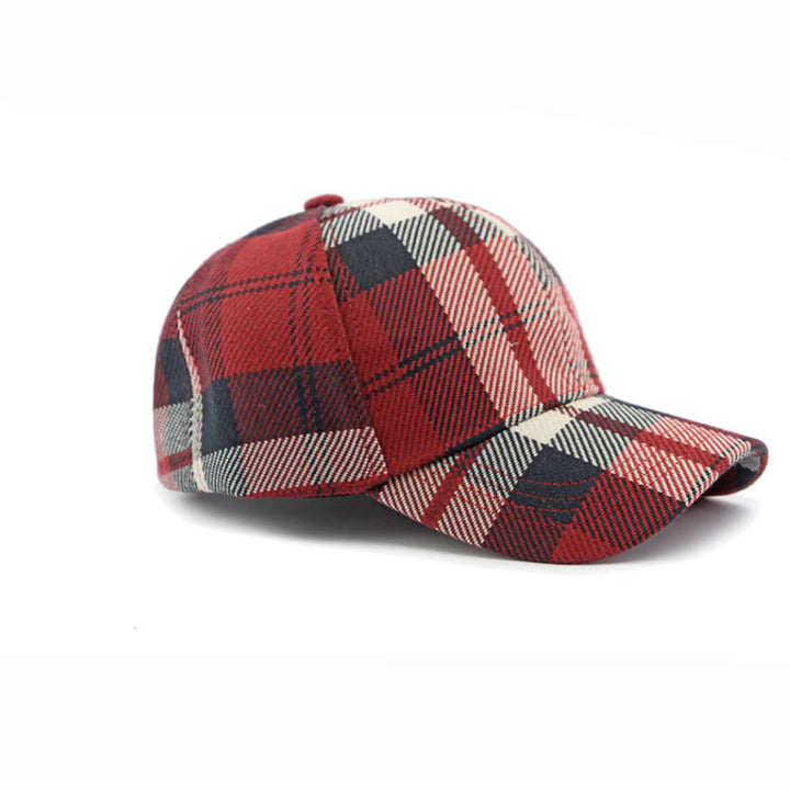 Casquette de baseball décontractée multicolore à motif à carreaux rétro - image 3