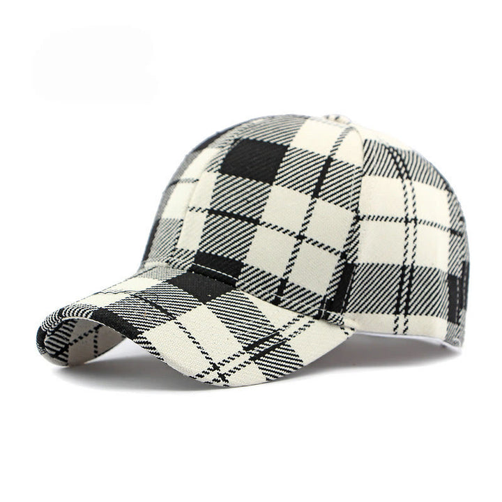 Casquette de baseball décontractée multicolore à motif à carreaux rétro - Noir - Réglable (21 5/8''-23 5/8'') - image 4