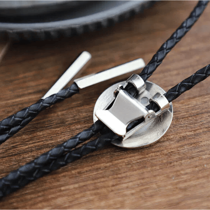 Cravate bolo vintage en métal avec inscription latine « Œil de la Providence » - image 6