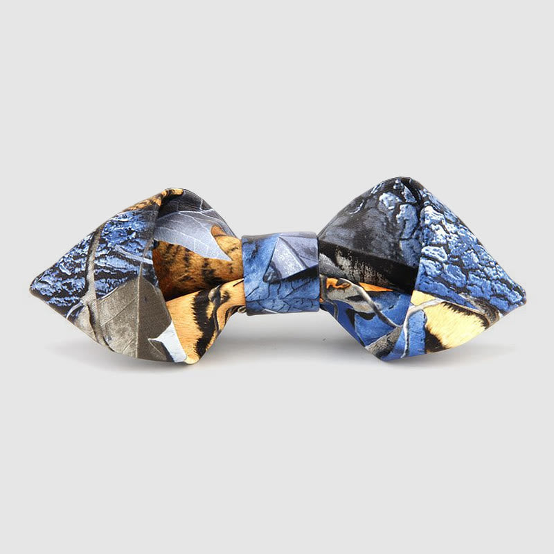 Nœud papillon pointu en cuir orné de motifs floraux et décoratifs - Style n° 9 - image 10