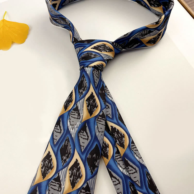 Cravate personnalisée pour homme, style rétro, à motifs et à nouer à la main. - Style n° 8 - image 10