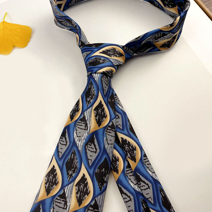 Cravate personnalisée pour homme, style rétro, à motifs et à nouer à la main. - Style n° 8 - image 10