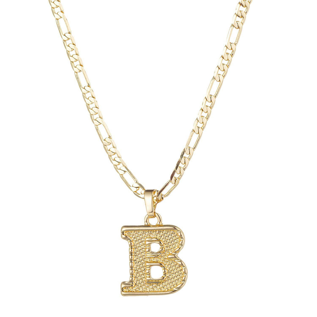 Collier pendentif lettre dorée simple et noble - B - image 5