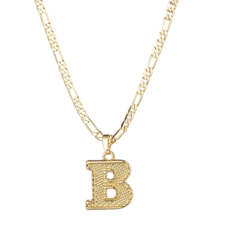 Collier pendentif lettre dorée simple et noble - B - image 5