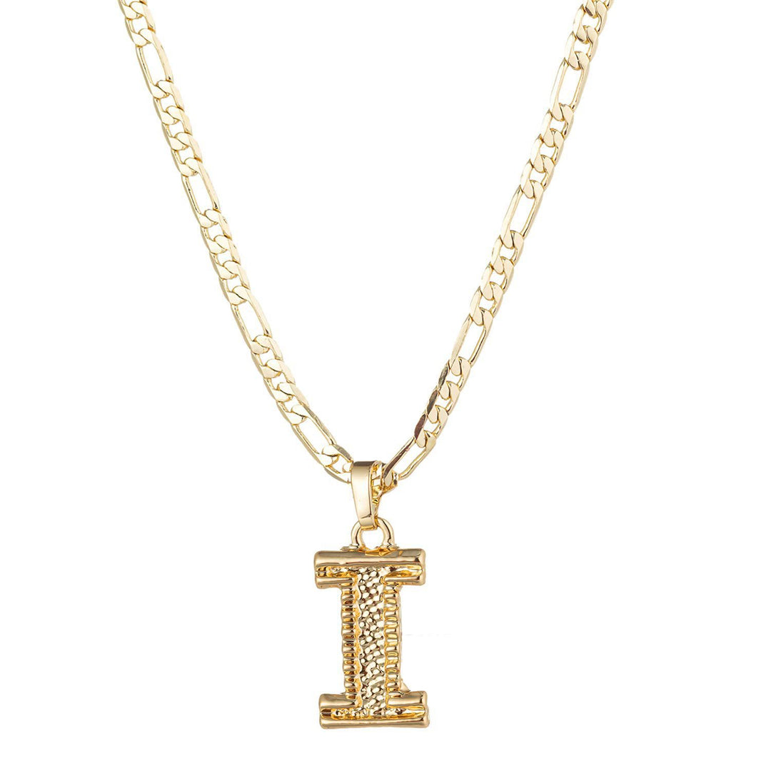 Collier pendentif lettre dorée simple et noble - I - image 11