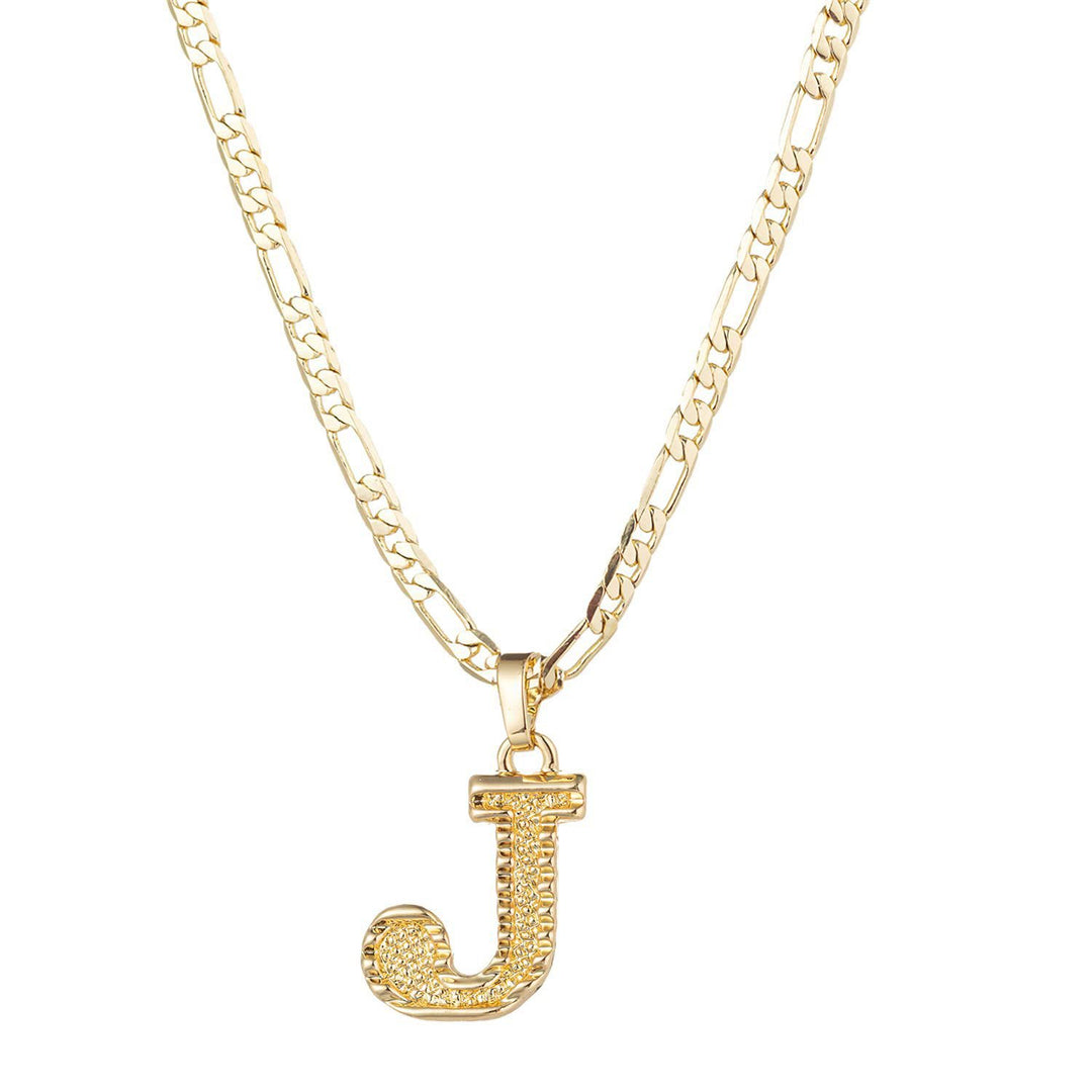 Collier pendentif lettre dorée simple et noble - J - image 12