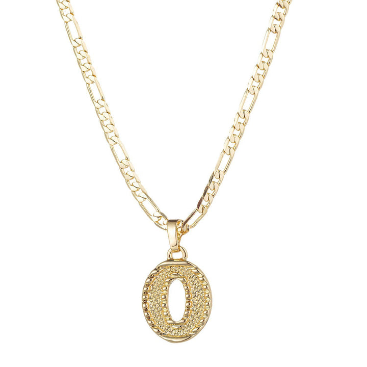 Collier pendentif lettre dorée simple et noble - O - image 16