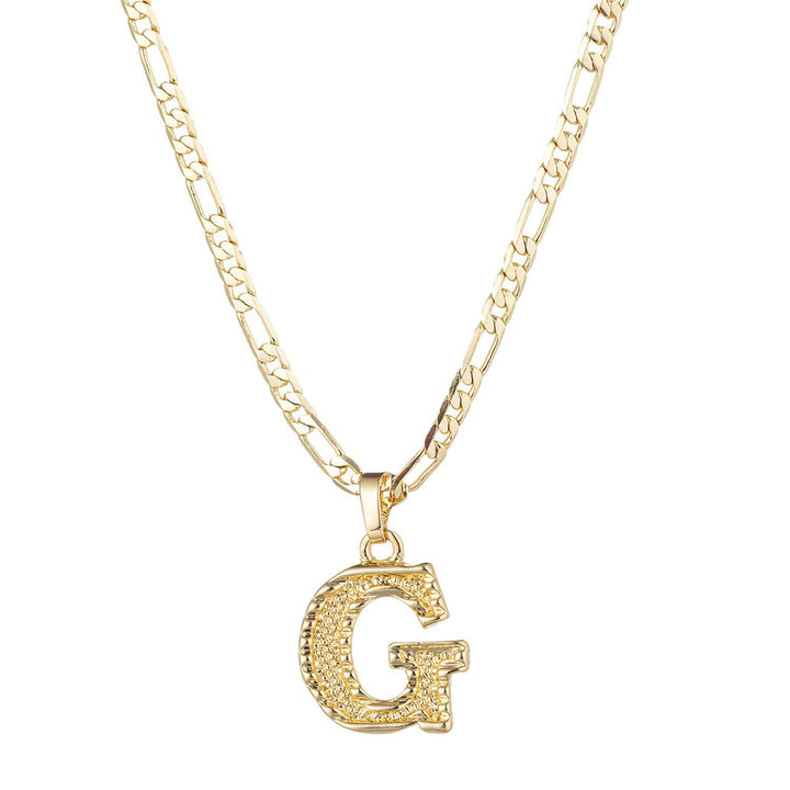 Collier pendentif lettre dorée simple et noble - G - image 9