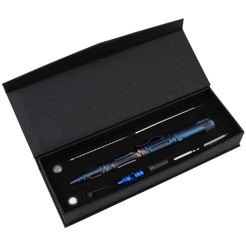 Stylo tactique multifonctionnel EDC avec lampe et sifflet - Stylo tactique - image 2