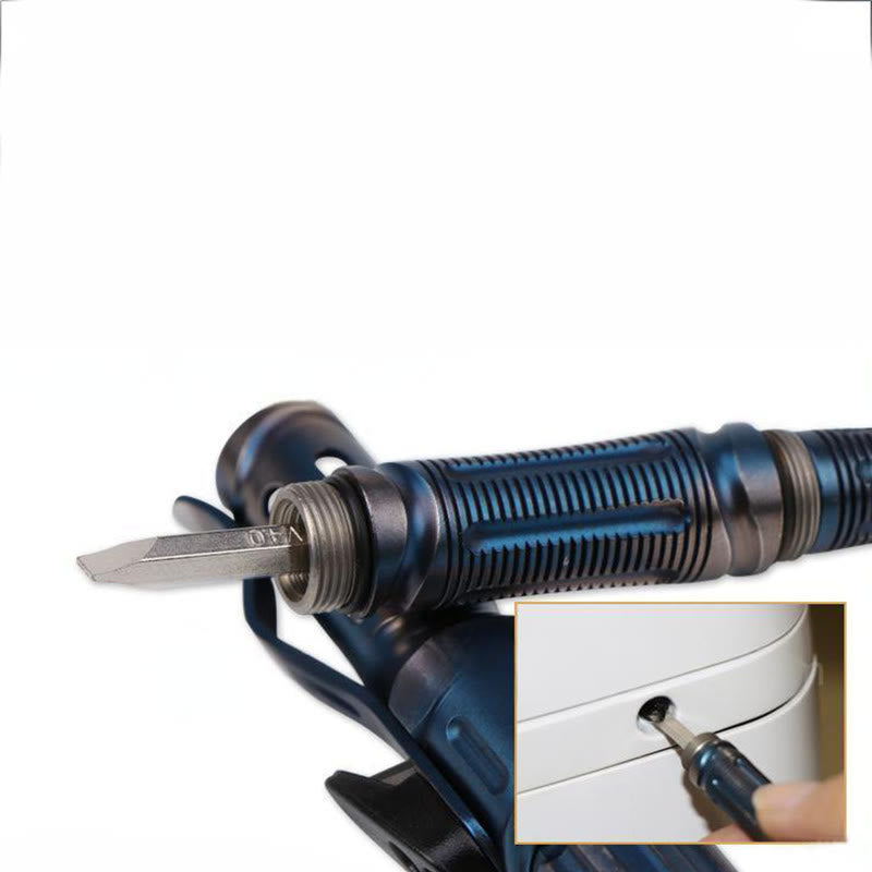 Stylo tactique multifonctionnel EDC avec lampe et sifflet - image 7