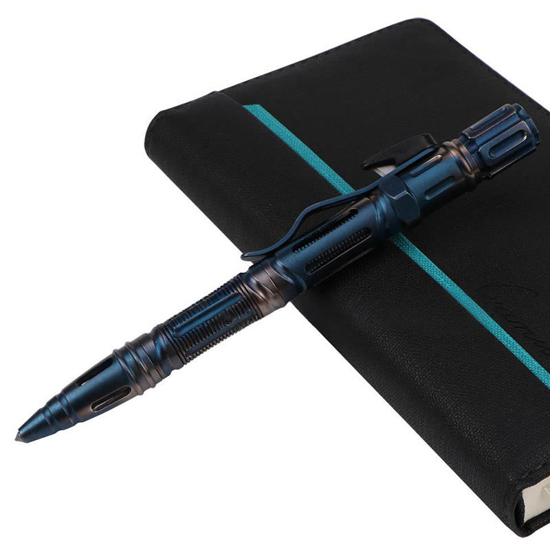 Stylo tactique multifonctionnel EDC avec lampe et sifflet - image 0