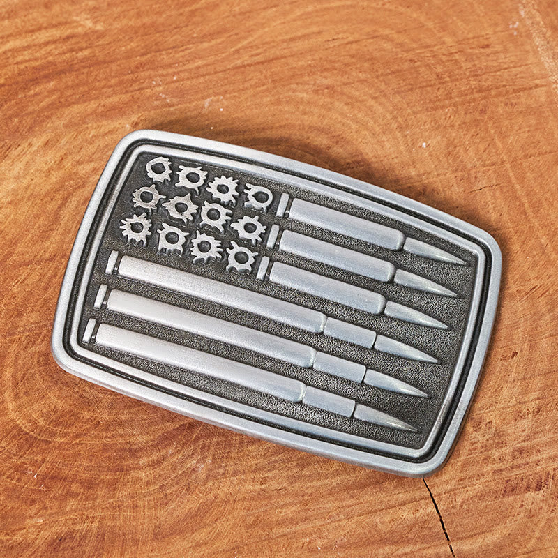 Ceinture en cuir pour homme avec boucle rectangulaire Silver Bullet - image 1