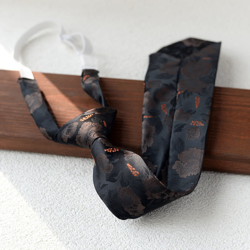 Cravate à nouer pré-imprimée à motif floral pour homme, idéale pour un costume. - Style n° 1 - image 0