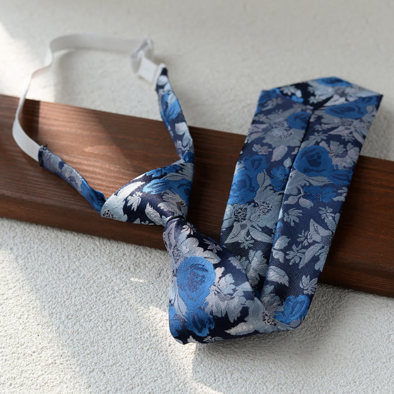 Cravate à nouer pré-imprimée à motif floral pour homme, idéale pour un costume. - Style n° 9 - image 9