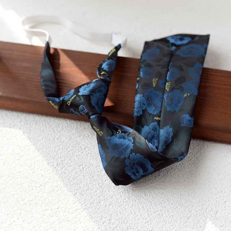 Cravate à nouer pré-imprimée à motif floral pour homme, idéale pour un costume. - Style n° 10 - image 10