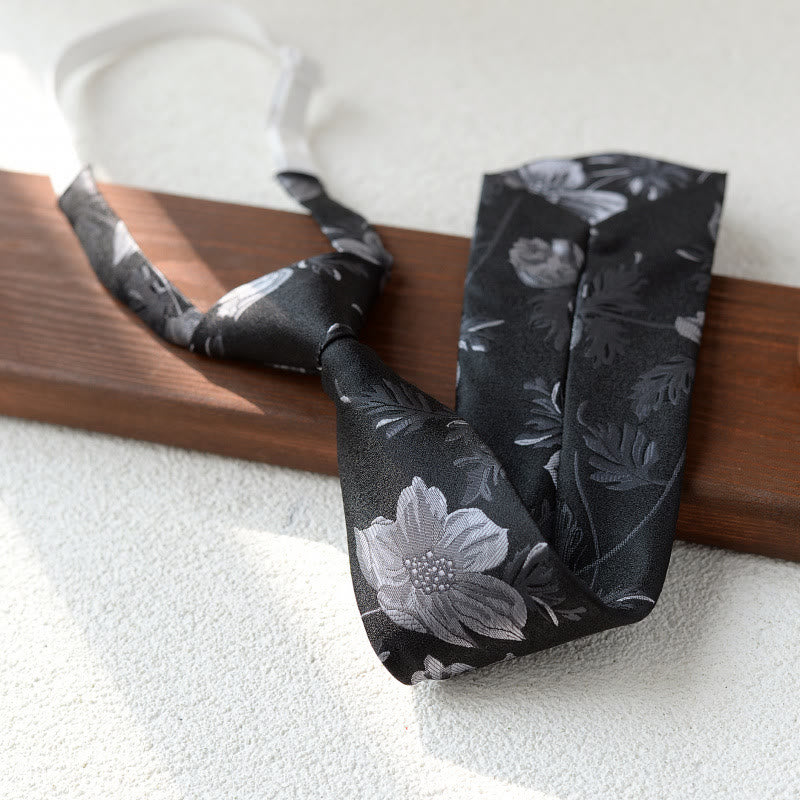 Cravate à nouer pré-imprimée à motif floral pour homme, idéale pour un costume. - Style n° 3 - image 3