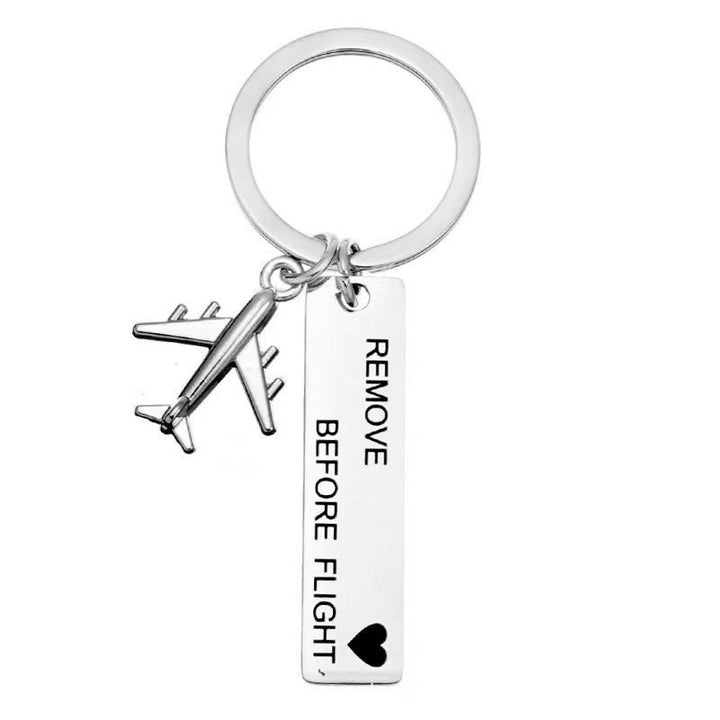 Porte-clés mini avion personnalisé avec texte gravé - image 1