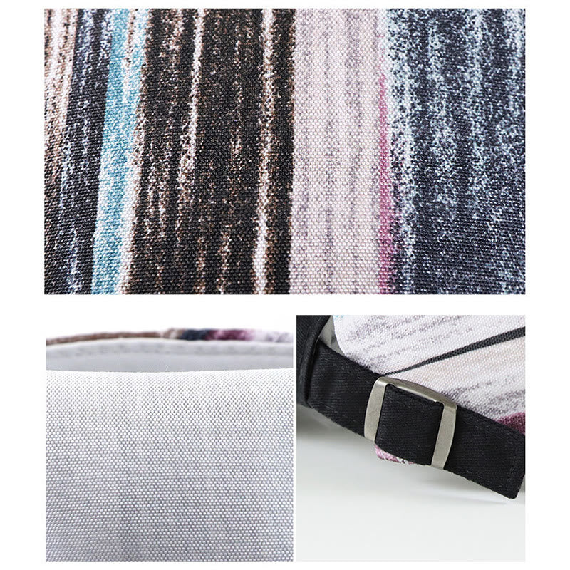 Béret à calotte plate élégant à motif rayé abstrait - image 2